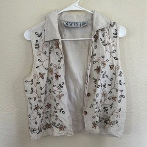 Vintage KEREN Hart Embroidered Vest